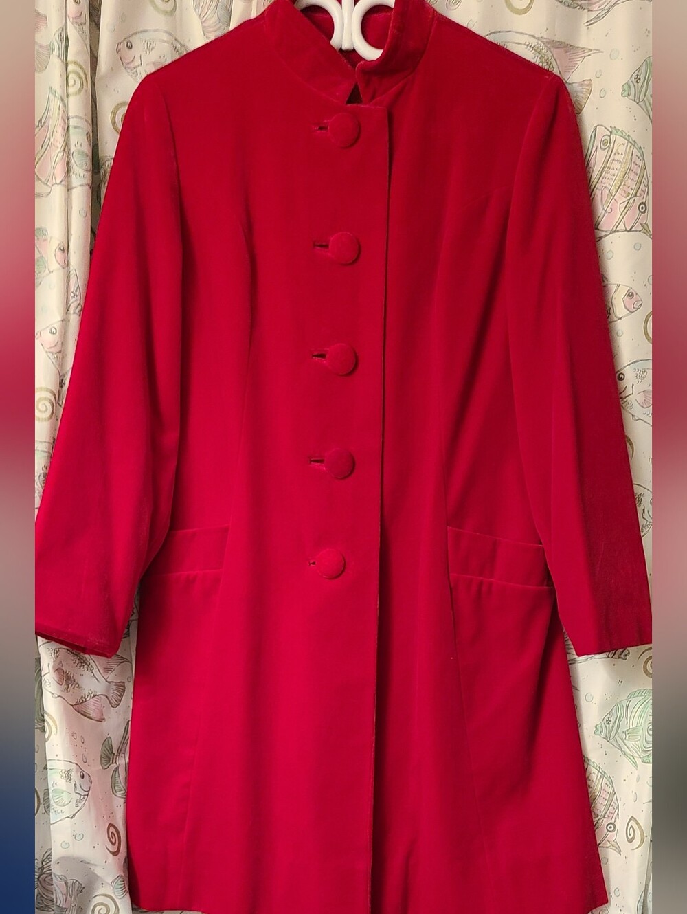 SURREY CLASSICS Classic Women's Red Button-Front Coat